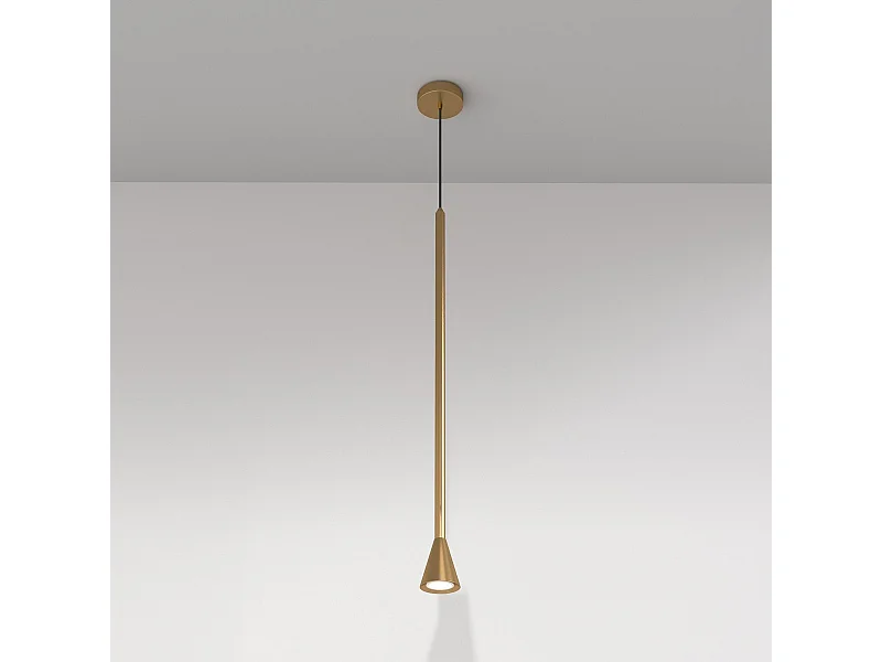 Maytoni Arrow Schlanke Pendel-Deckenleuchte Gold GU10