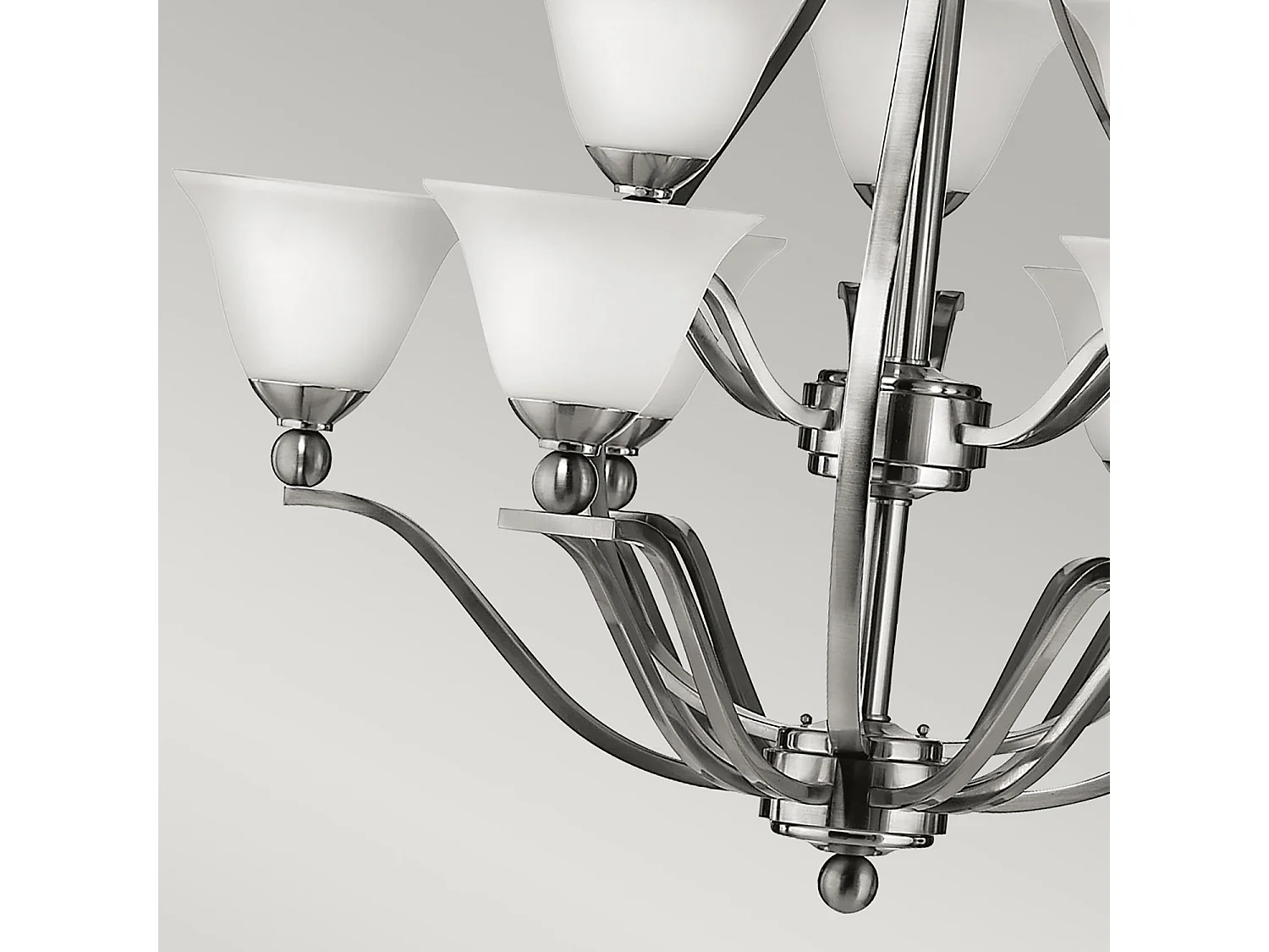 Elstead Bolla - Lampadario a 9 luci multibraccio finitura nichel spazzolato, attacco E27