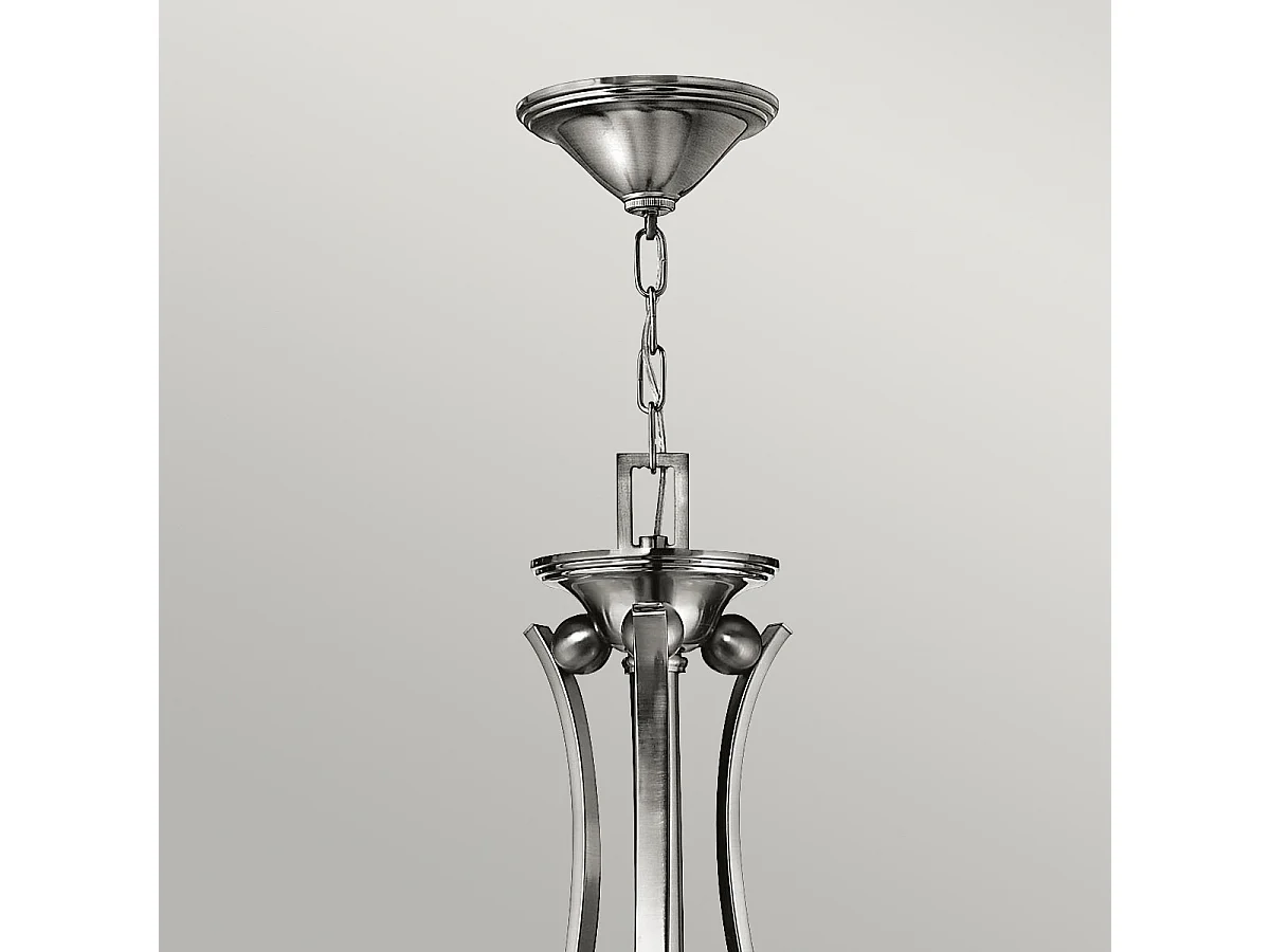 Elstead Bolla - Lampadario a 9 luci multibraccio finitura nichel spazzolato, attacco E27