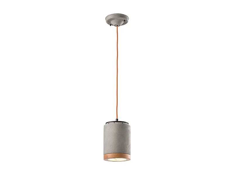 Lampadario Vintage Mateca Ferro E Ceramica Cemento 1 Luce E27