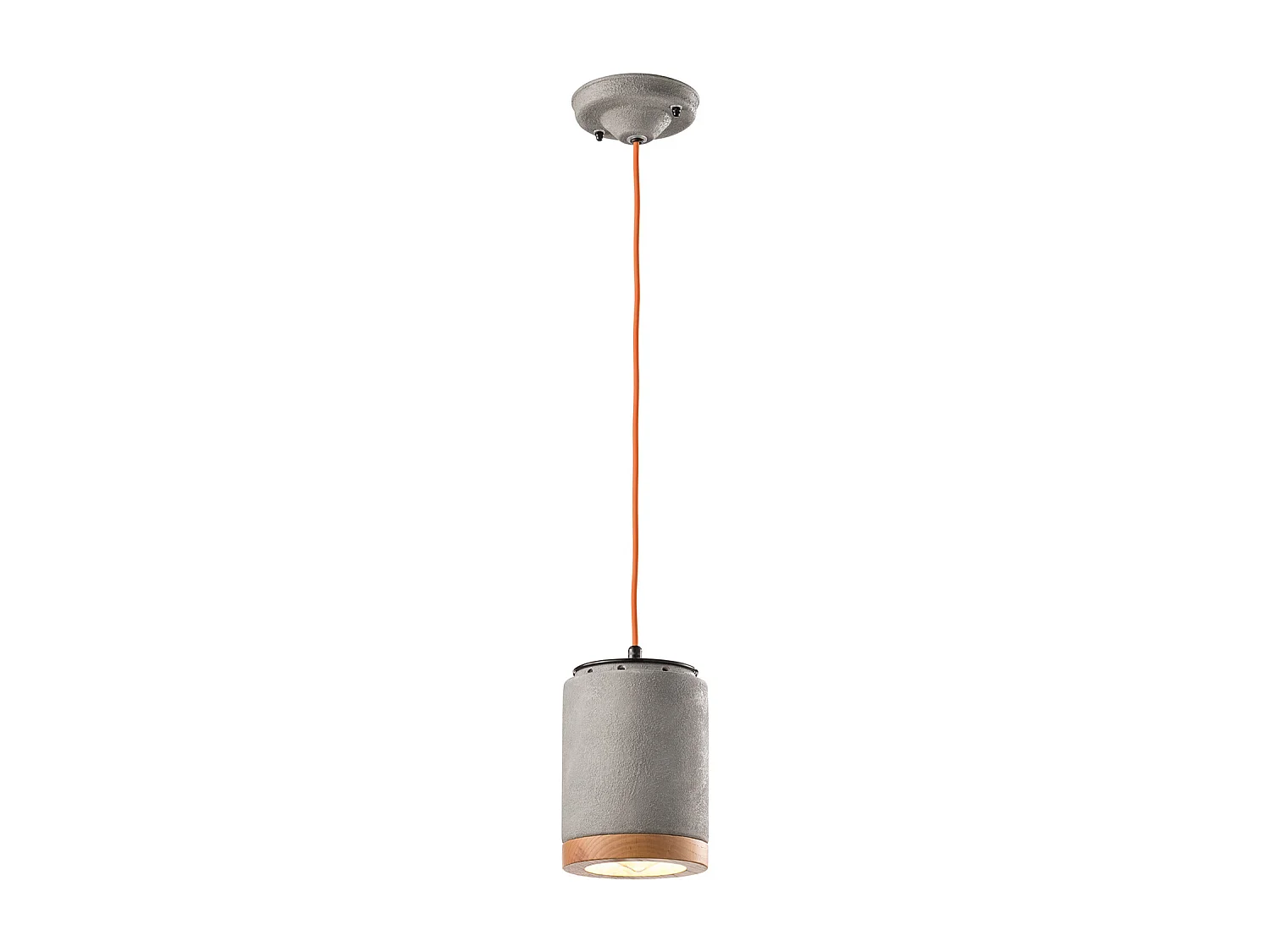 Lampadario Vintage Mateca Ferro E Ceramica Cemento 1 Luce E27