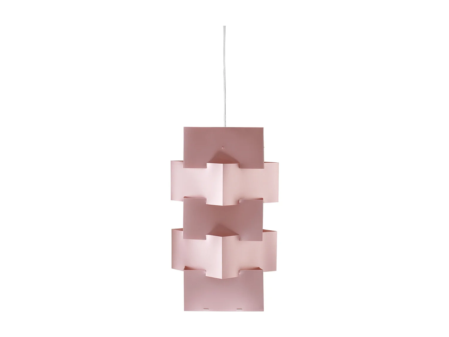 Sospensione Moderna Building Polilux ® Pink Metal E Metallo 1 Luce E27 H60Cm