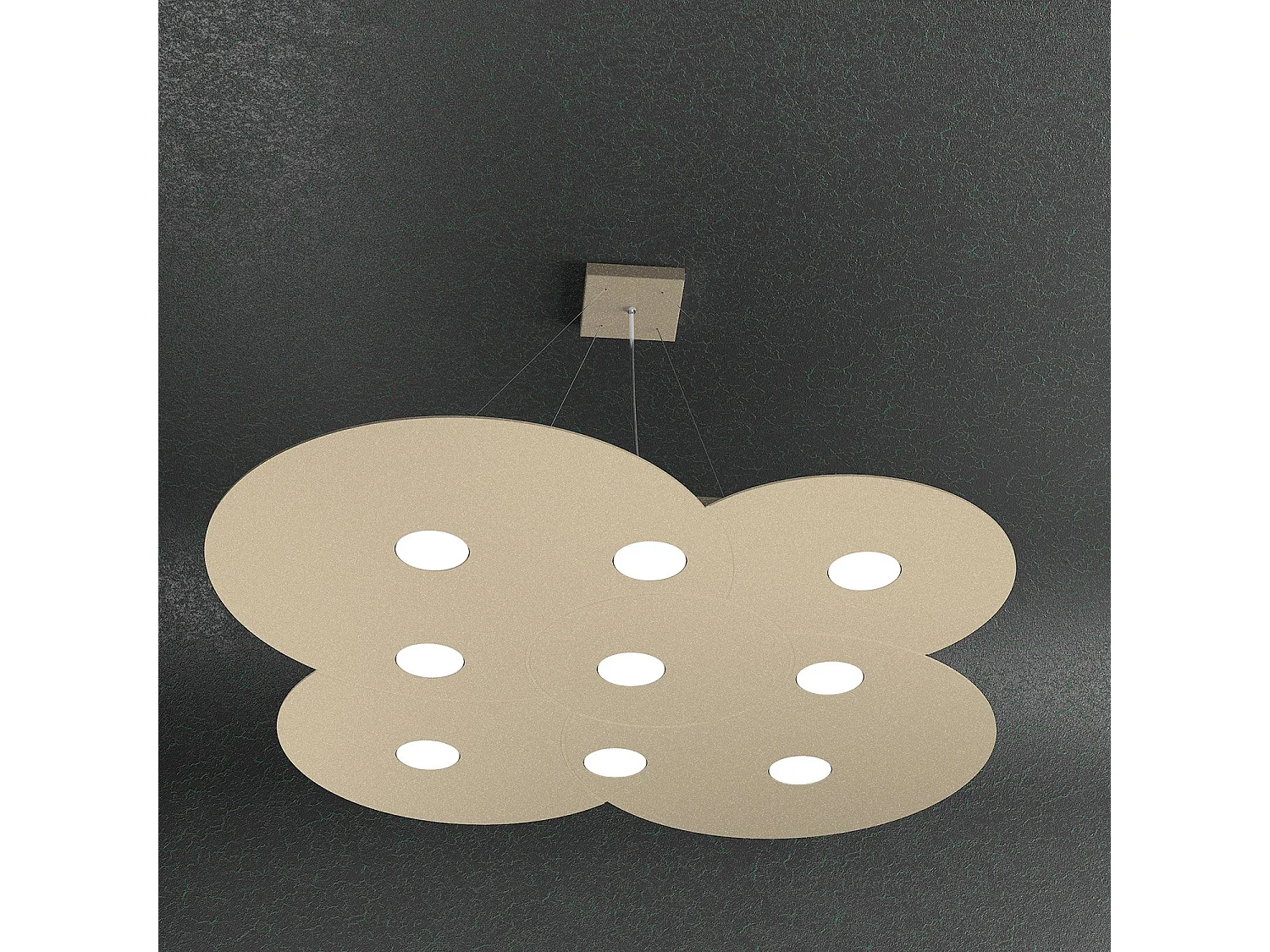 Cloud Sospensione 9 Luci Sabbia