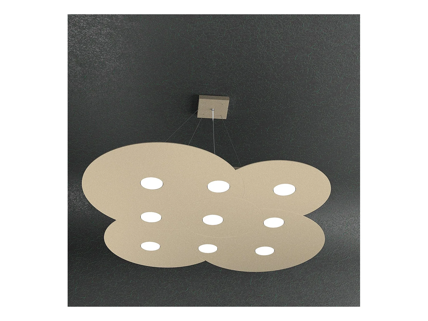Sospensione Moderna Cloud Metallo Sabbia 9 Luci Gx53
