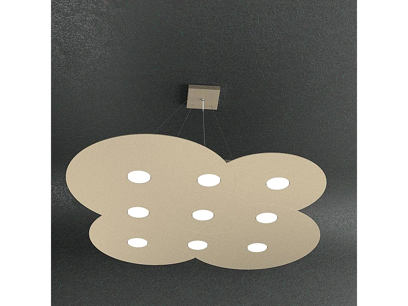 Cloud Sospensione 9 Luci Sabbia