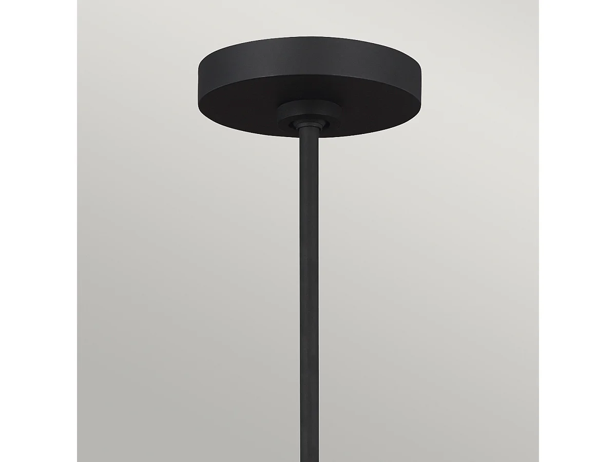 Lampadario a 5 luci Elstead Joan, nero mezzanotte, nero mezzanotte, ottone brunito, attacco E27