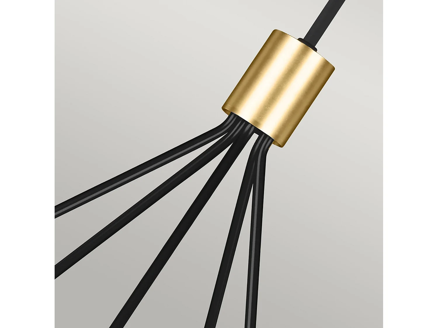 Lampadario a 5 luci Elstead Joan, nero mezzanotte, nero mezzanotte, ottone brunito, attacco E27