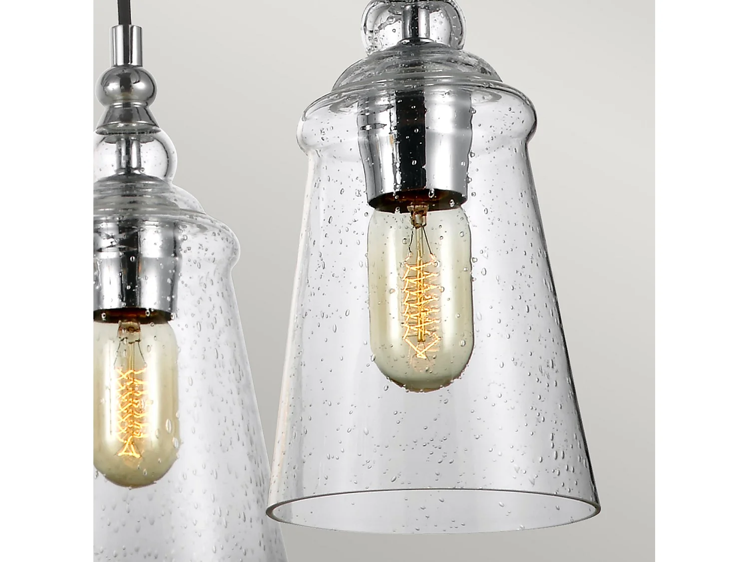 Lampadario Industrial Nordico Loras Acciaio Vetro 5 Luci E27