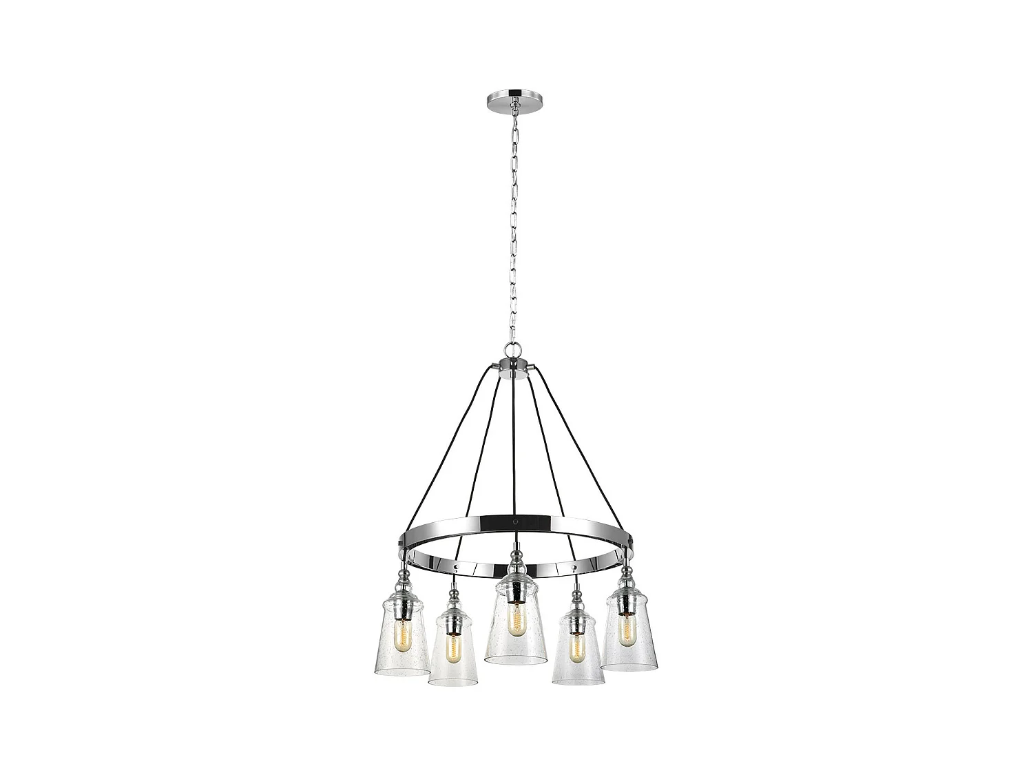 Loras Lustre Feiss 5 Lumières Chrome