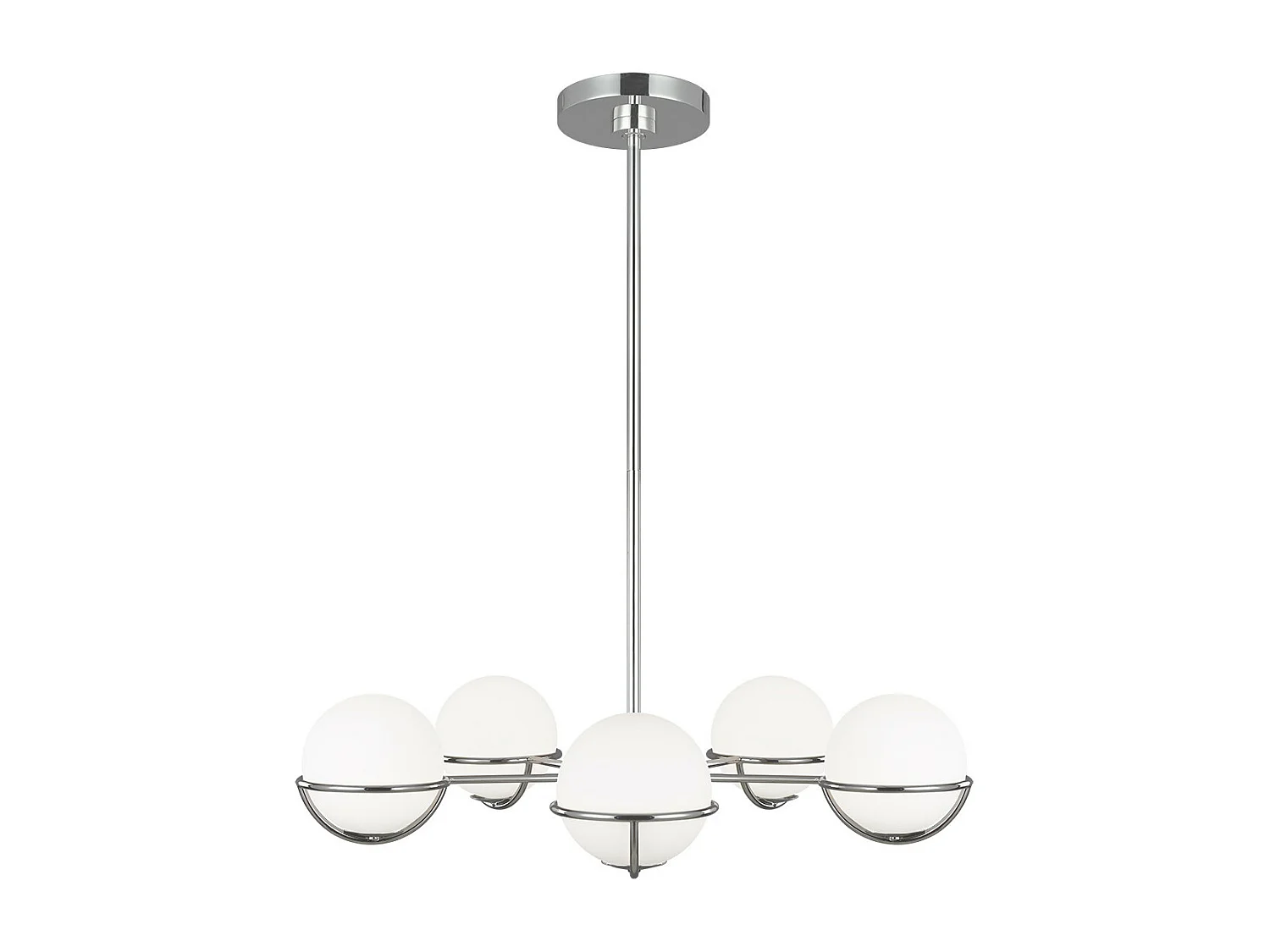 Elstead Apollo 5 Light Globe Pendel, polerat nickel, G9