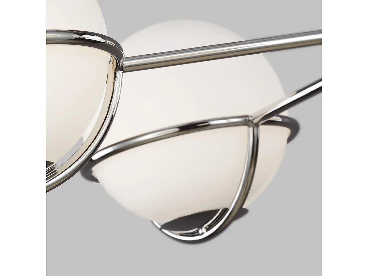 Elstead Apollo Suspension Globe à 5 Lumières, Nickel Poli, G9