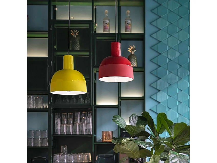 Lampadario Vintage Decò Caxixi Ceramica Grigio Castello 1 Luce E27