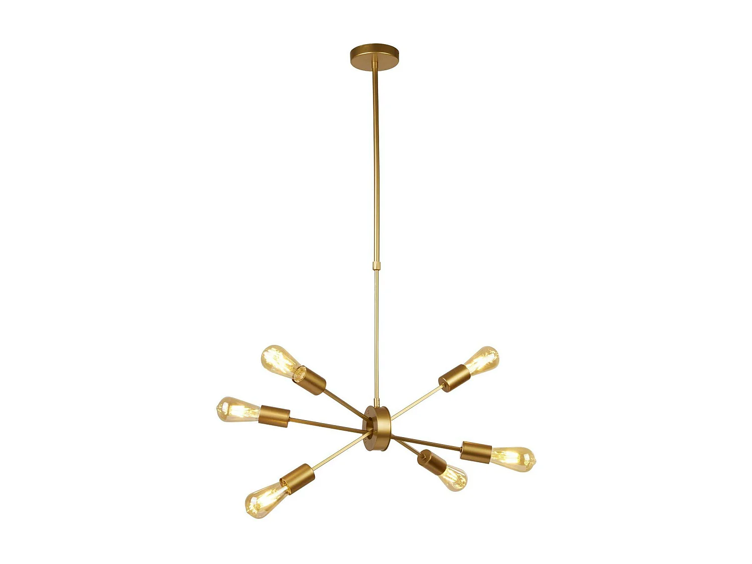 Searchlight Alpha 6 ljushnge matt guld, E27