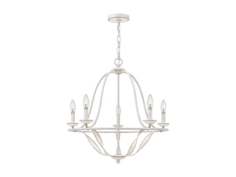 Elstead Quoizel Bradbury Mehrarmiger Kronleuchter Antik Weiß