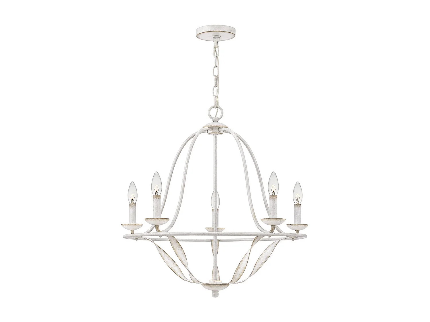 Elstead Quoizel Bradbury Multi Arm Ljuskrona Antik Vit