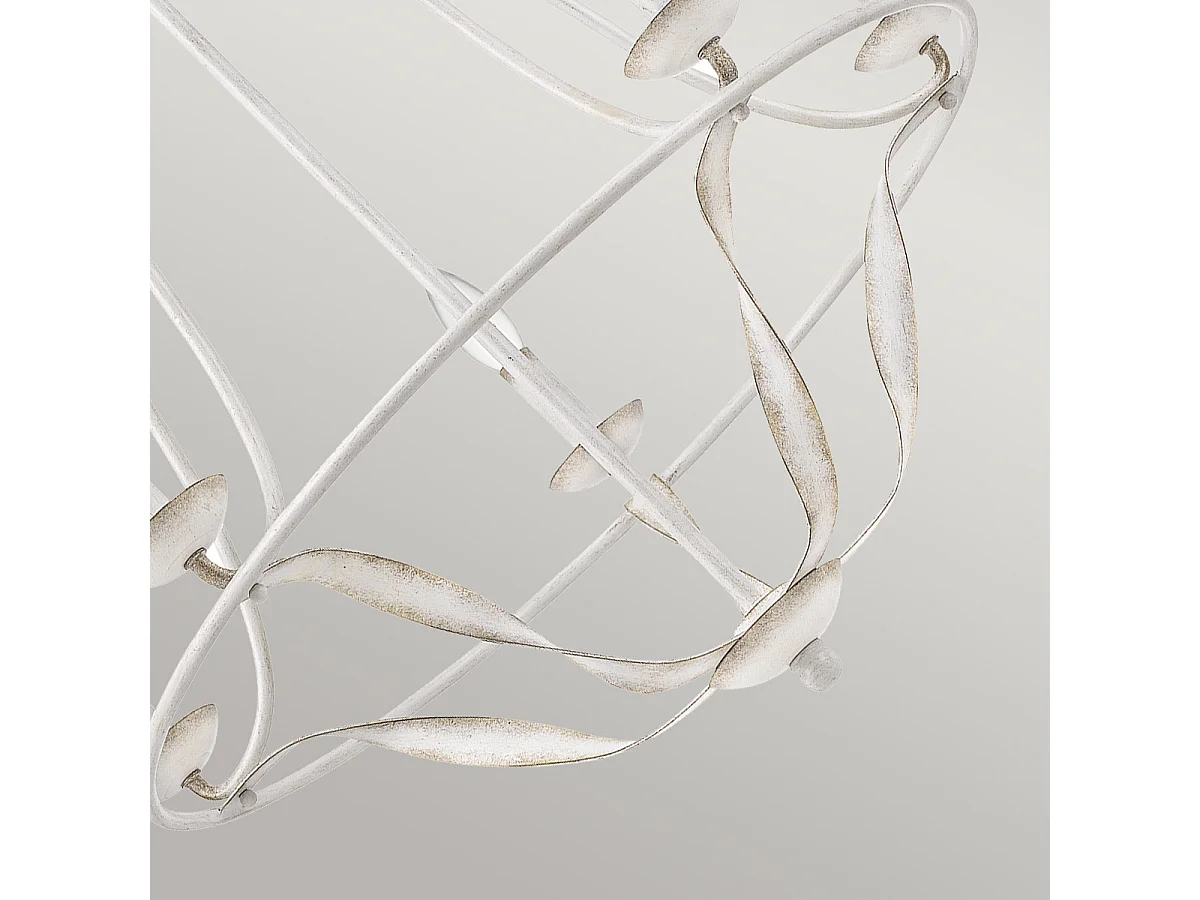 Elstead Quoizel Bradbury Multi Arm Ljuskrona Antik Vit