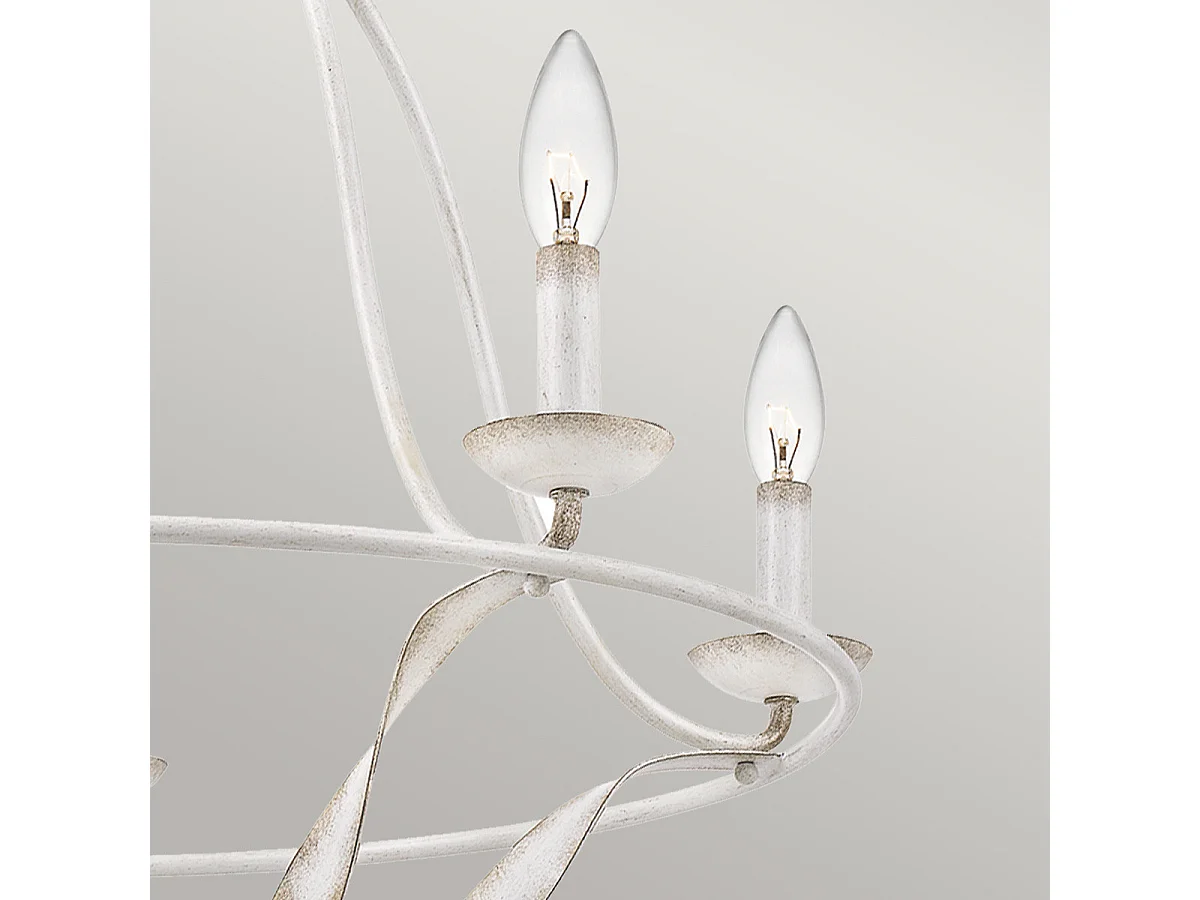 Elstead Quoizel Bradbury Multi Arm Ljuskrona Antik Vit