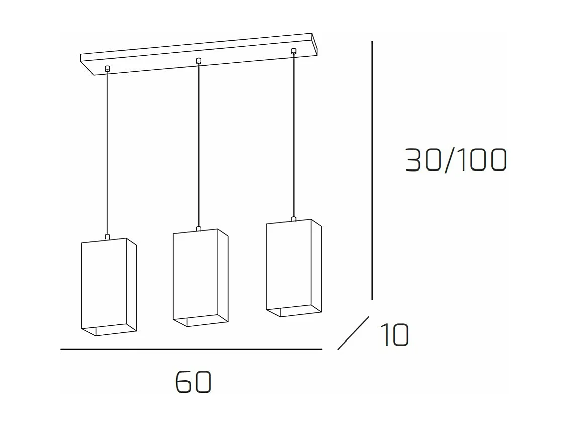 Crazy Sospensione 3 Luci