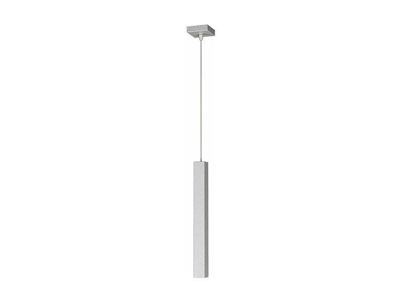 Square Tube Sospensione 1 Luce Grigio Cavo Cm.250 Con Base