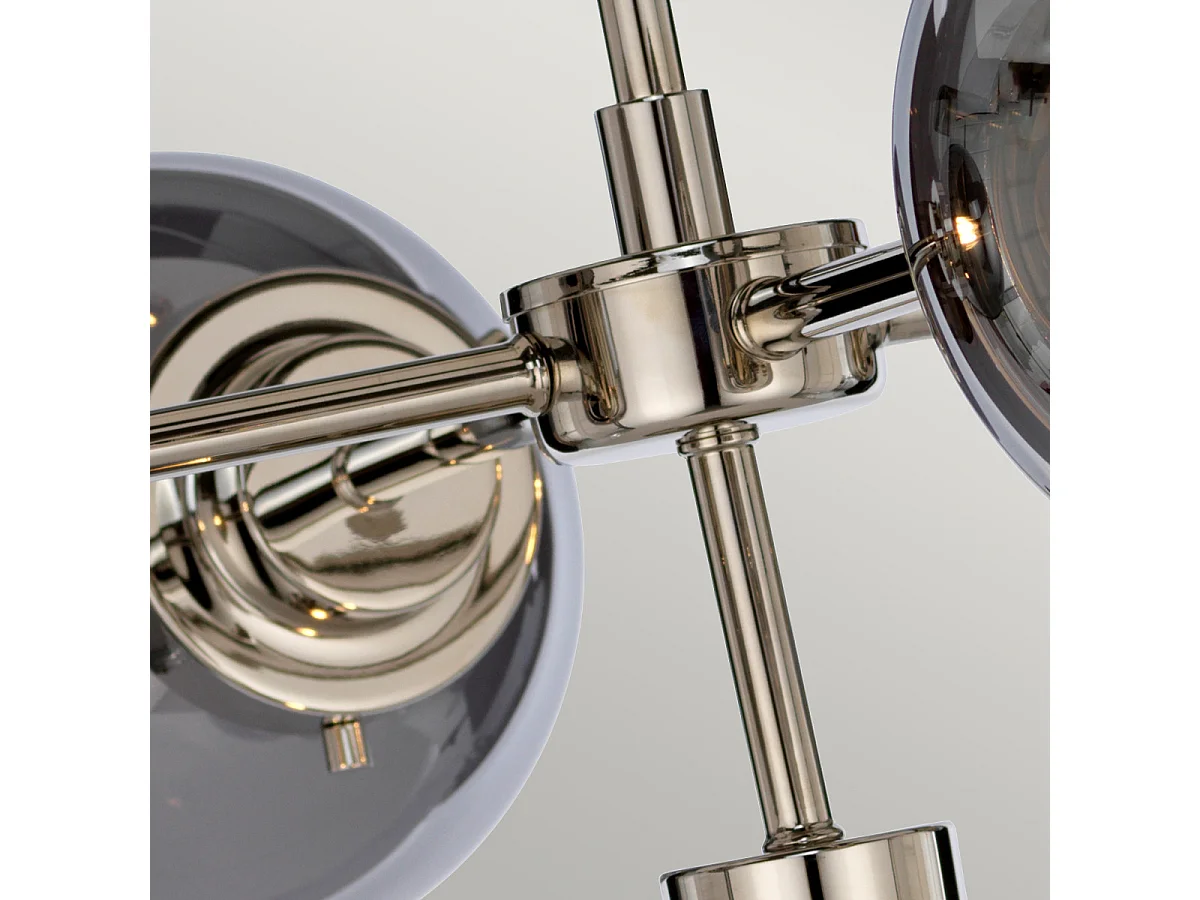 Lampadario a 5 luci Elstead Kula, nichel lucido, E14