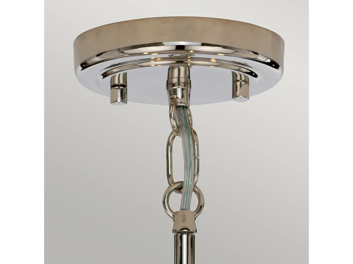 Lampadario a 5 luci Elstead Kula, nichel lucido, E14