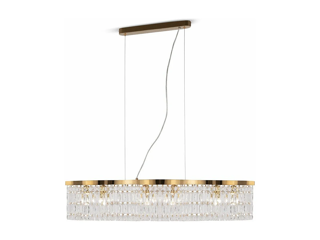 Lampadario Contemporaneo Dune Metallo Oro 6 Luci