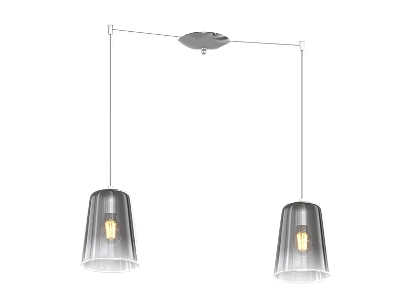 Sospensione Cromo Spostabile 2 Luci Cromo