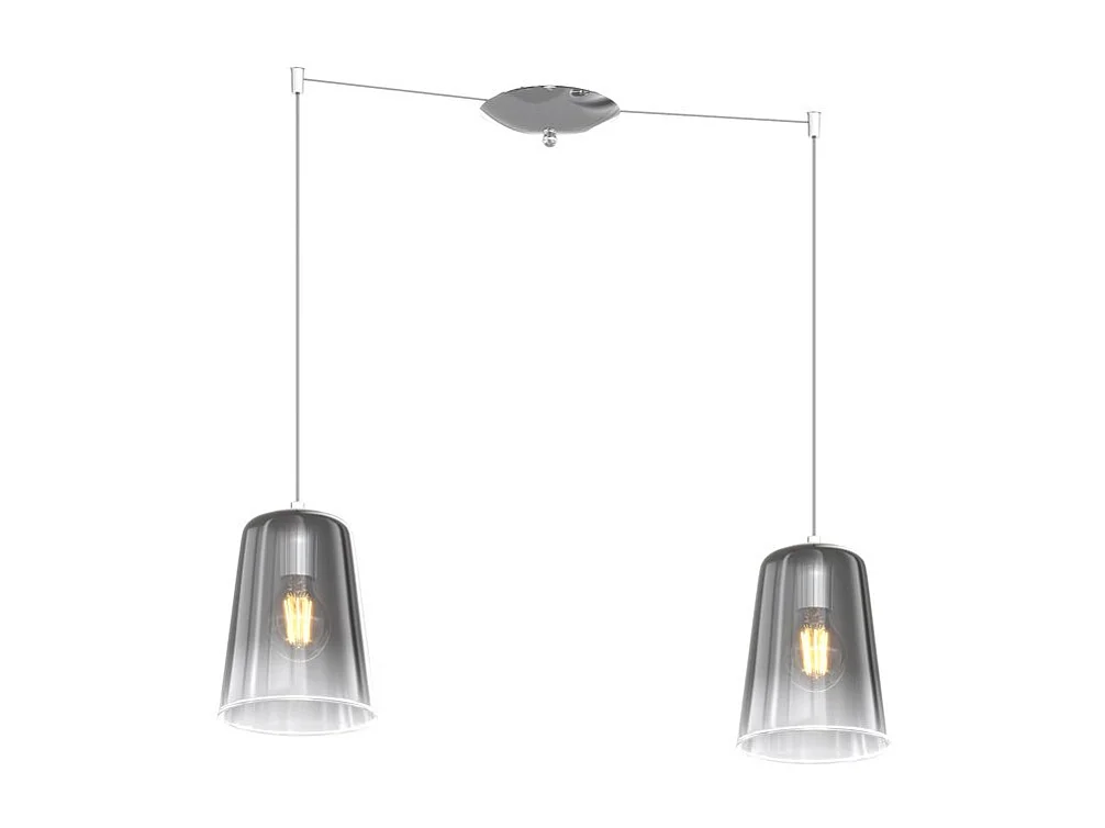 Sospensione Cromo Spostabile 2 Luci Cromo