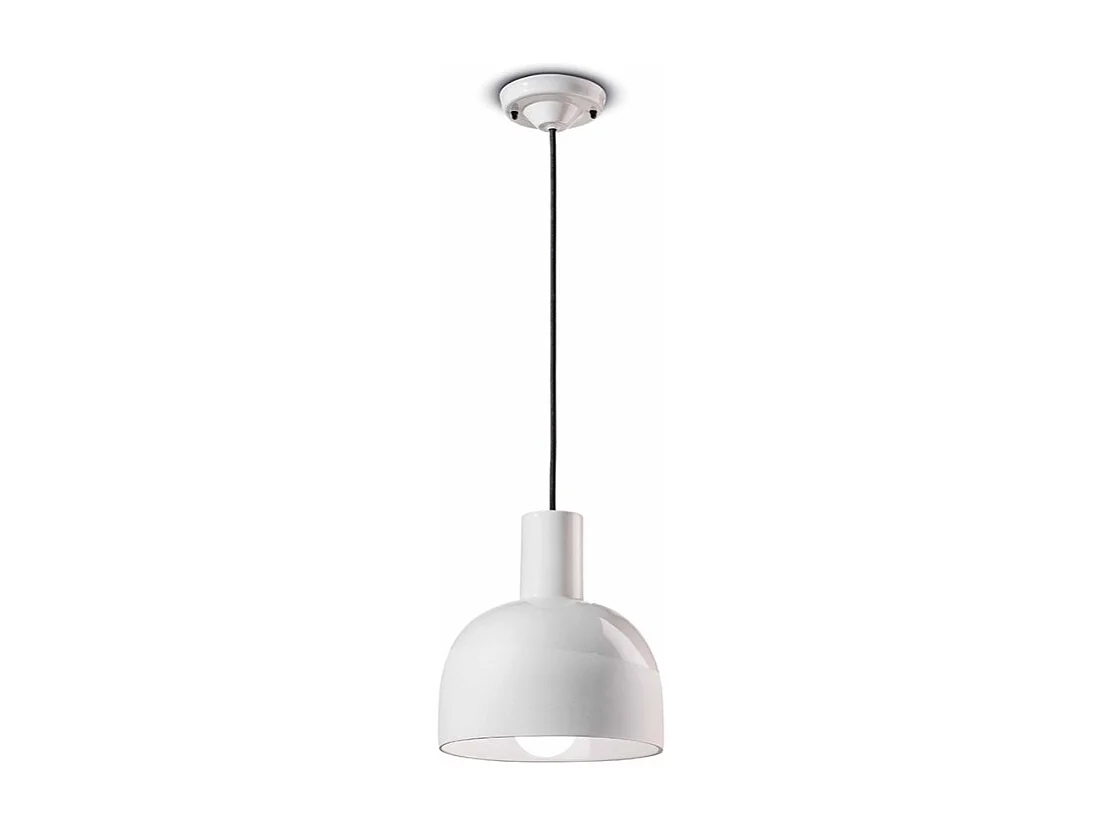Lampadario Vintage Decò Caxixi Ceramica Bianco Grezzo 1 Luce E27