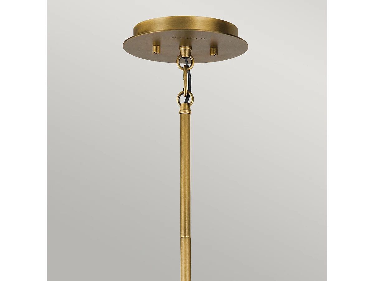 Elstead Kichler Linara Plafoniera a sospensione con struttura in filo nero e ottone naturale