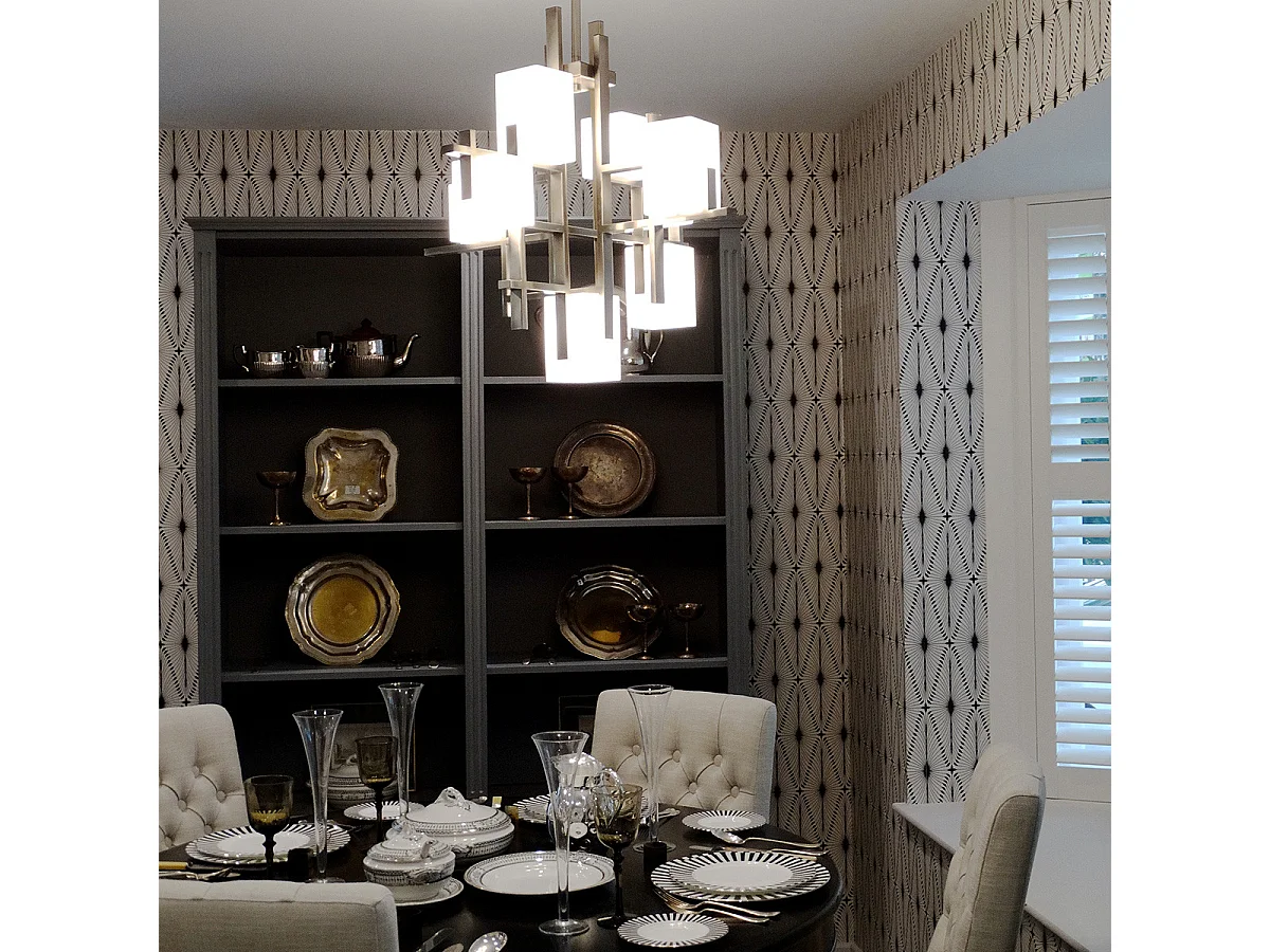 Elstead City Lights 7 ljus hängande ljuskrona ljus klassisk tenn, G9