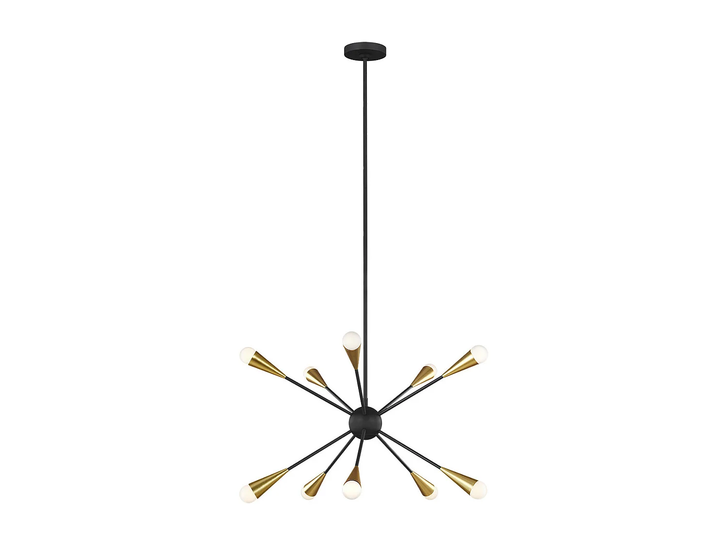 Lampadario a 10 luci Elstead Jax, Midnight Black, G9
