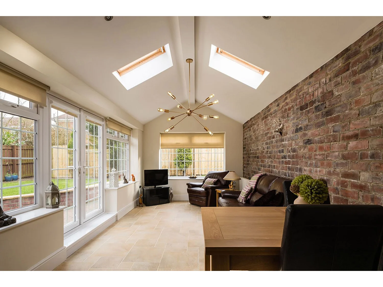 Searchlicht Alpha - 10 leichte mehrarmige Anhänger Matt Gold, E27