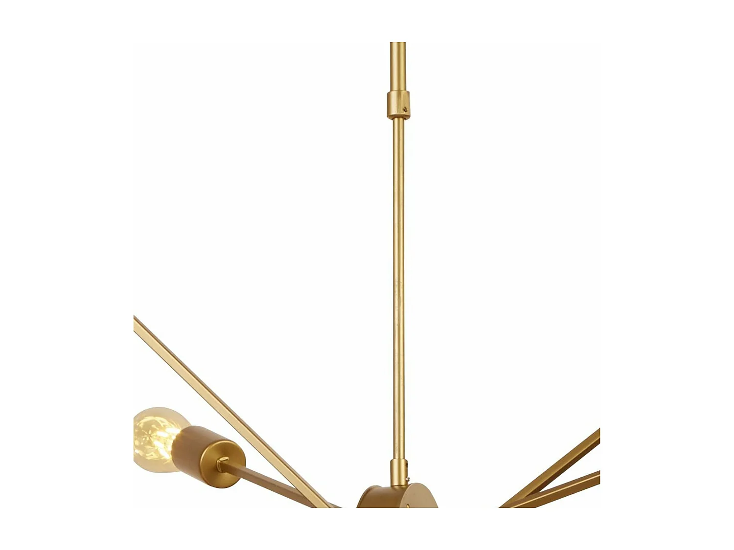 Searchlicht Alpha - 10 leichte mehrarmige Anhänger Matt Gold, E27