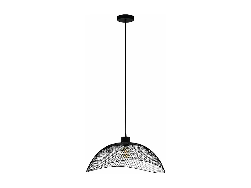 Lampadario Industrial Pompeya 1 Luce Acciaio Nero