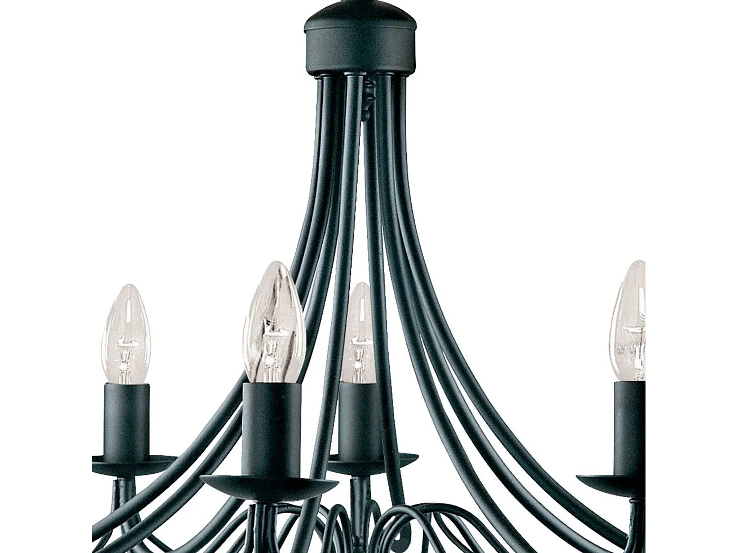 Searchlicht Maypole - 8 licht Kronleuchter Black Finish, E14