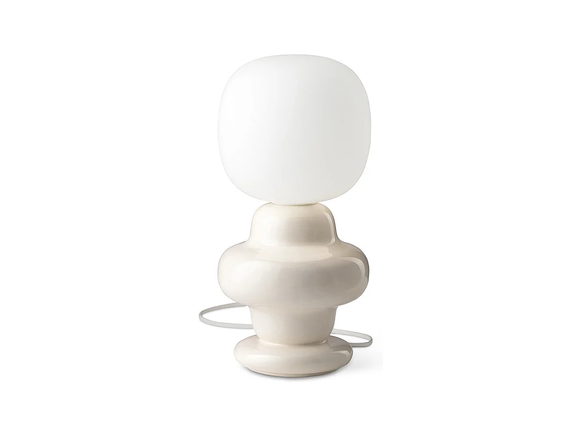 Applique Vintage Decò Copacabana Ceramica Bianca 1 Luce E27