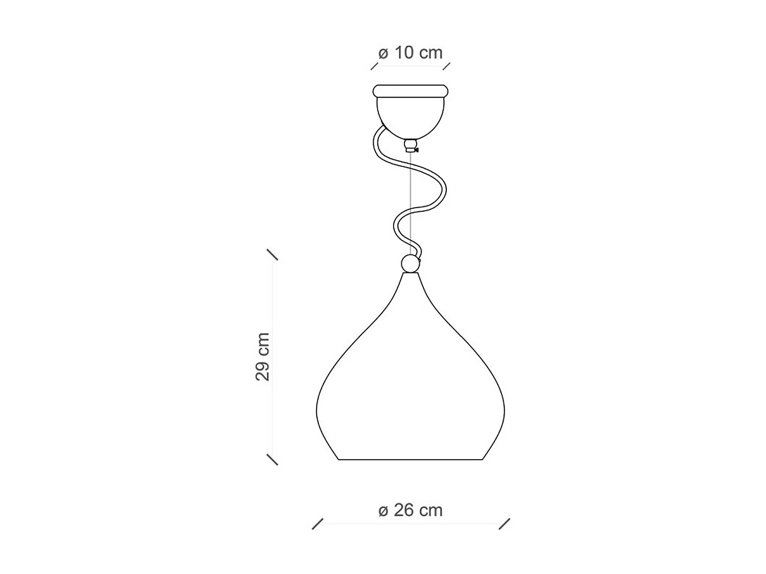 Lampadario Vintage Vague Vintage Ferro E Ceramica Arancio 1 Luce E27