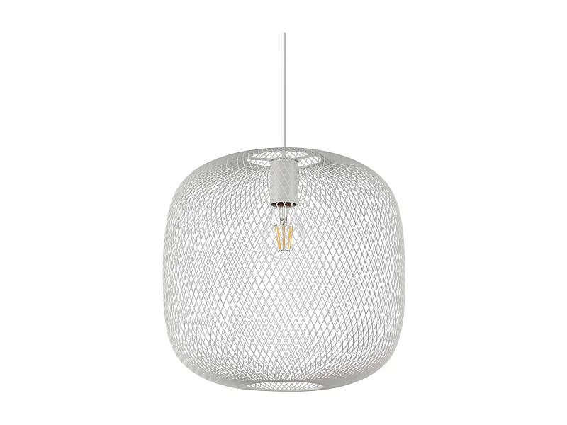 Ideal Lux NET Lámpara de techo colgante con estructura de alambre de 34 cm, color blanco