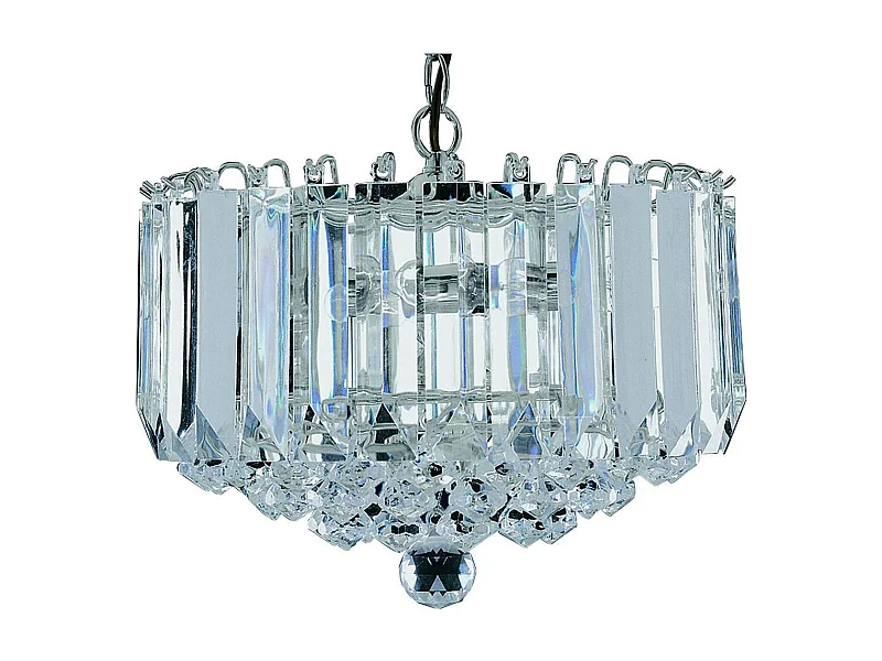 Searchlight Sigma 4 ljus takhnge krom med kristaller, E14