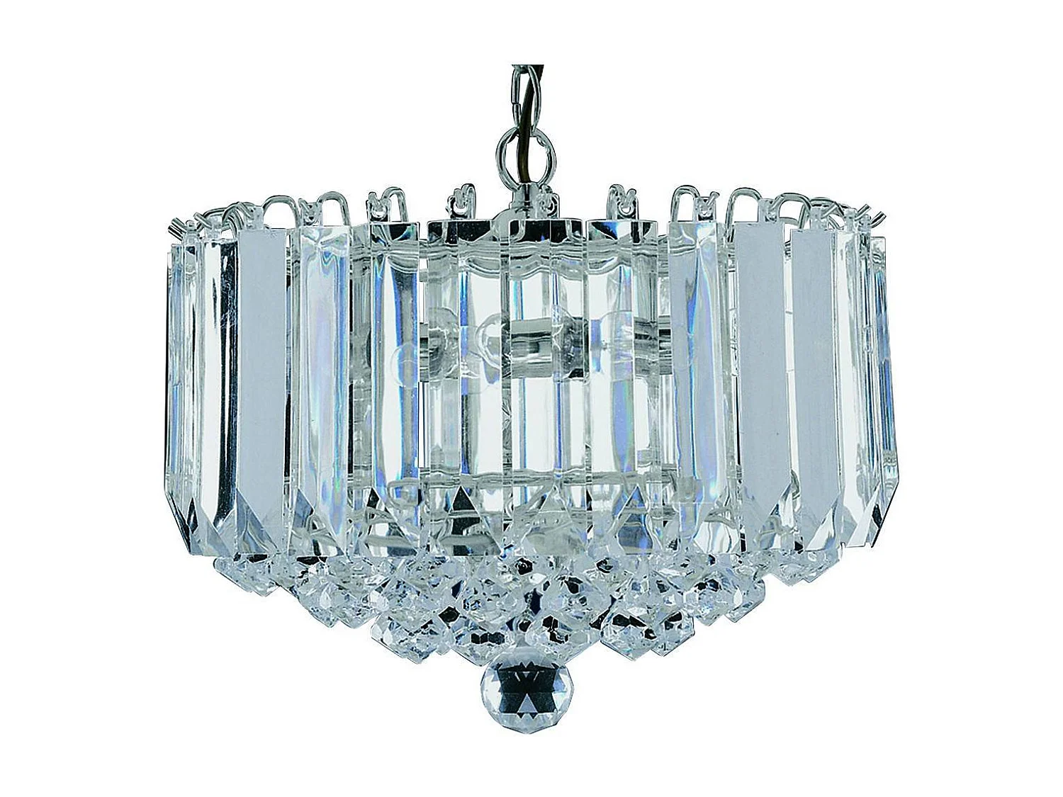 Searchlicht Sigma - 4 Licht Decke Anhänger Chrom mit Kristallen, E14