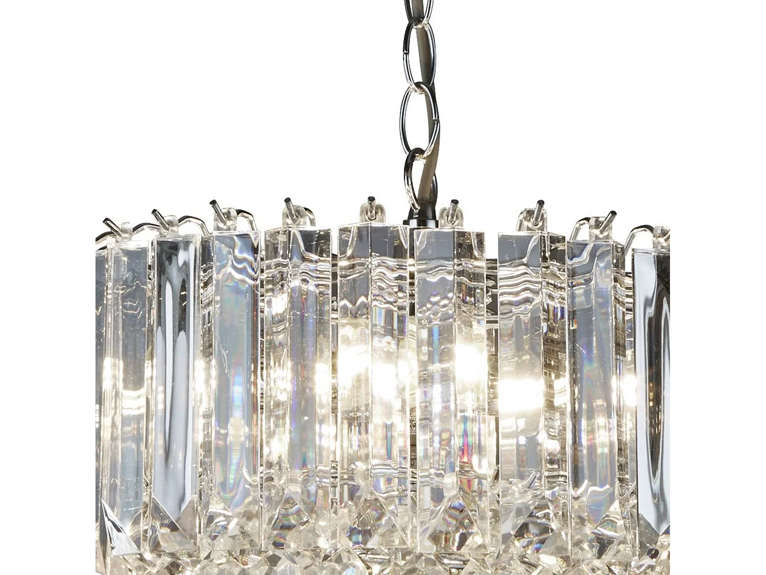 Searchlicht Sigma - 4 Licht Decke Anhänger Chrom mit Kristallen, E14