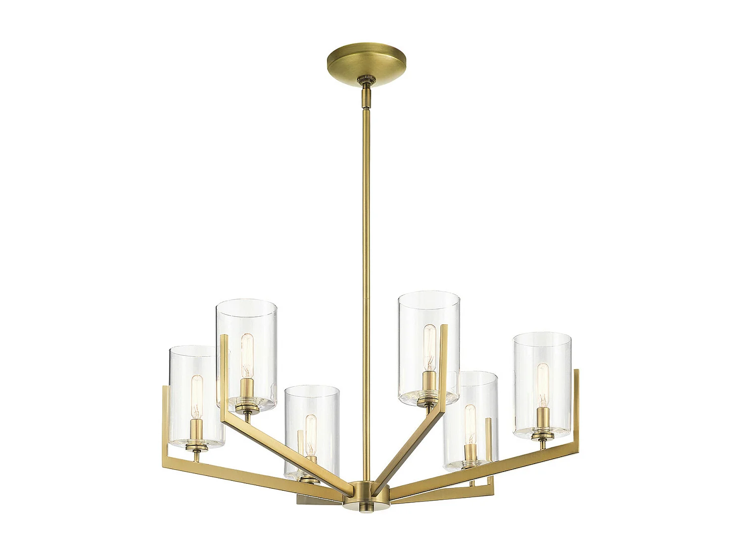 Elstead Kichler Nye Plafonnier suspendu à bras multiples Laiton naturel brossé