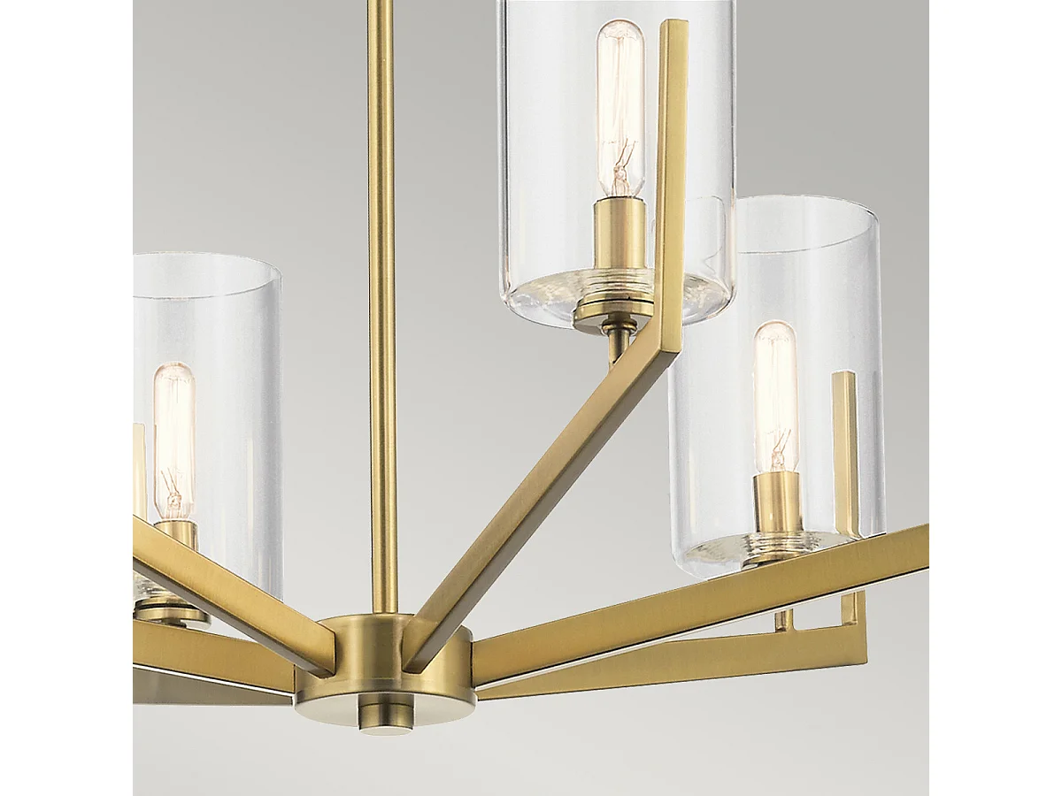 Elstead Kichler Nye Plafonnier suspendu à bras multiples Laiton naturel brossé