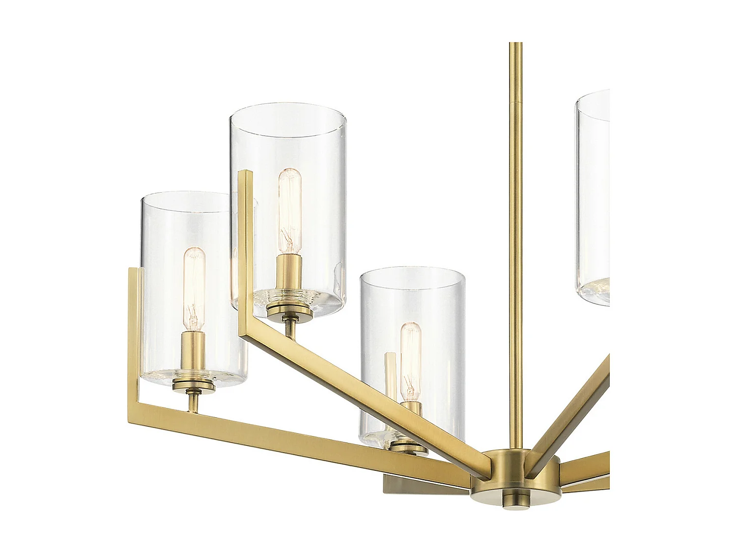 Elstead Kichler Nye Mehrarmige Deckenleuchte aus gebürstetem Naturmessing