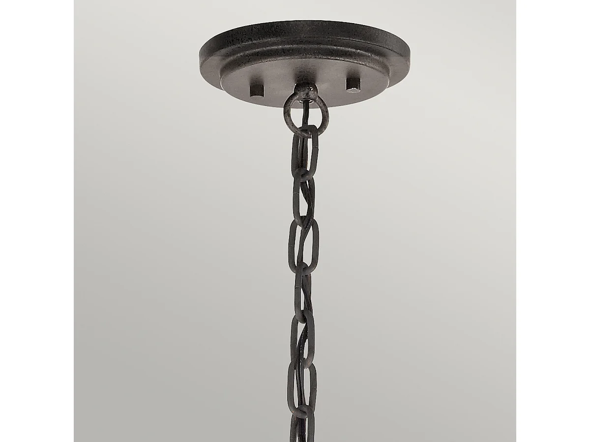 Elstead Ahrendale - Lampadario a sospensione a 3 luci Light Mesh Iron, E27