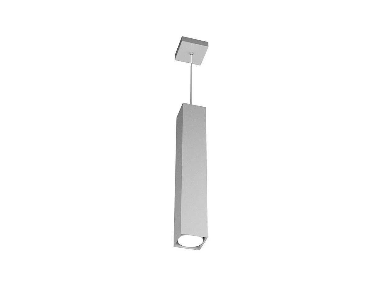 Sospensione Moderna Plate Metallo Grigio 1 Luce Gx53 50Cm