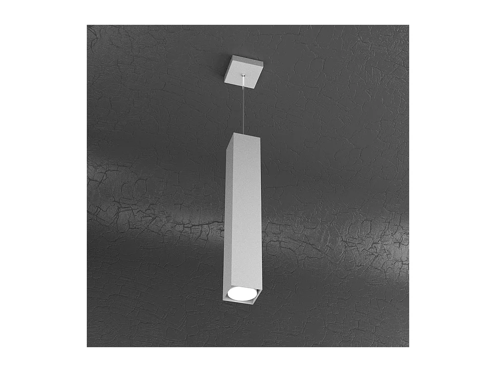 Sospensione Moderna Plate Metallo Grigio 1 Luce Gx53 50Cm