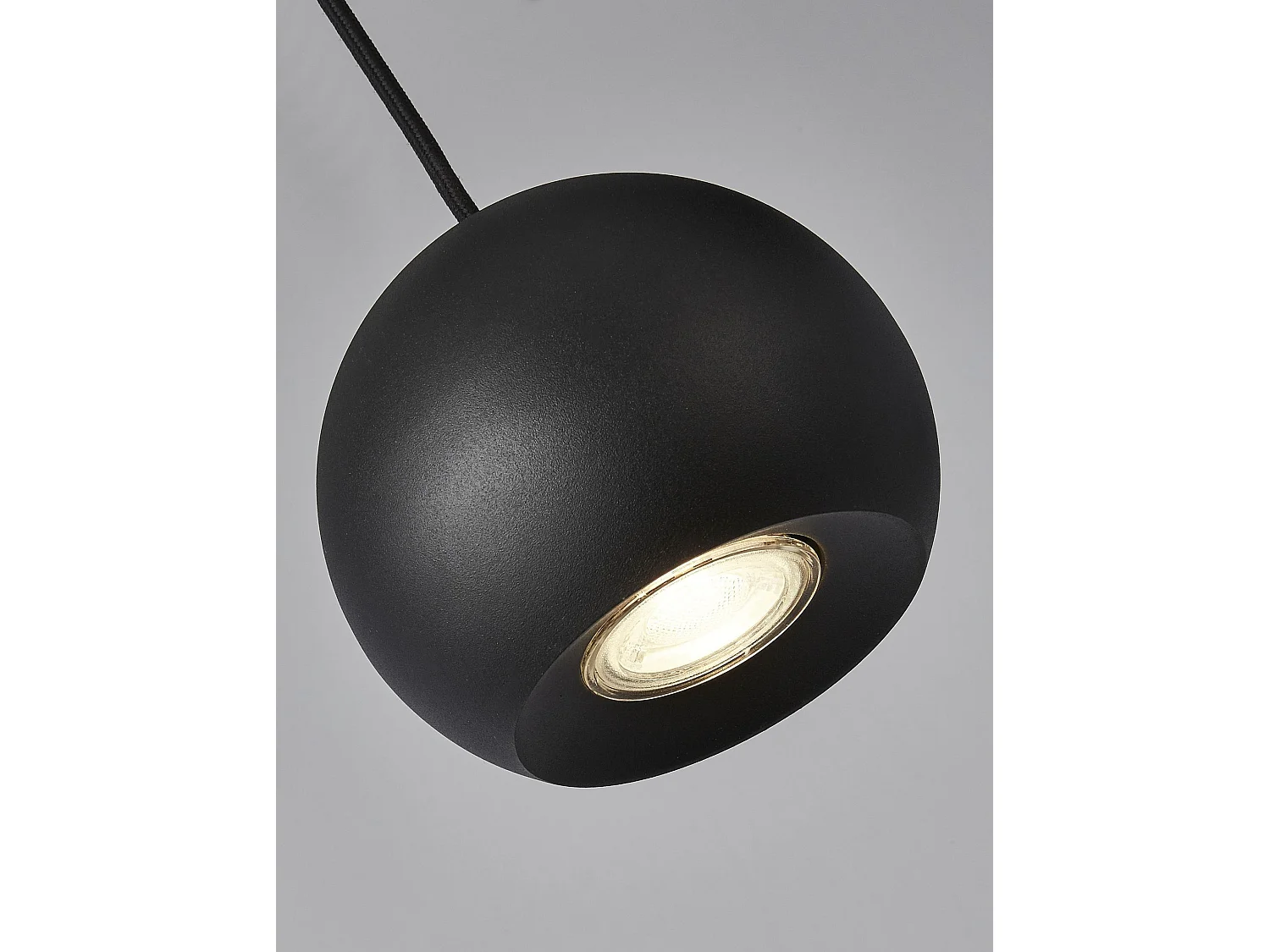 Zeitgenössischer Kronleuchter Eindhoven aus schwarzem Stahl, 4 Lichter, GU10