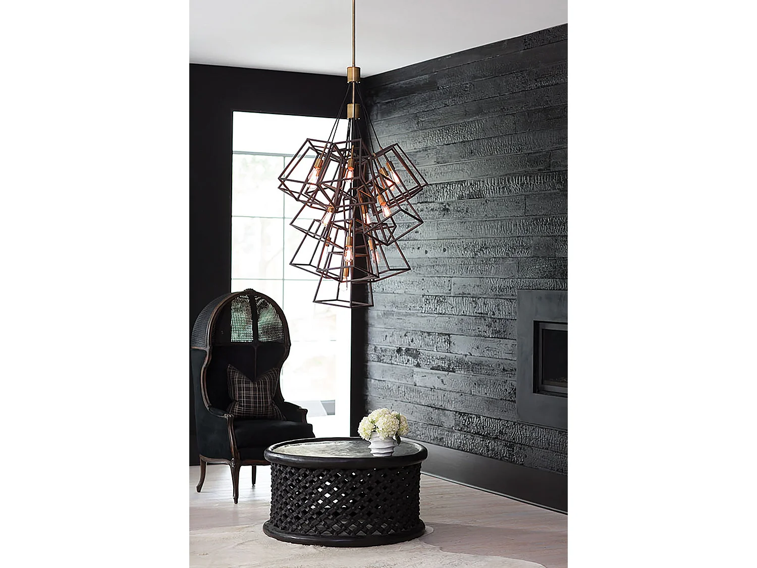 Elstead Fulton - Lampadario a sospensione con 13 luci a grappolo grande, bronzo
